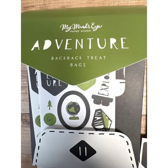 My Minds Eye Adventure Backpack 5 Treat Bags With Stickers ADV807 - Picture 2 of 4